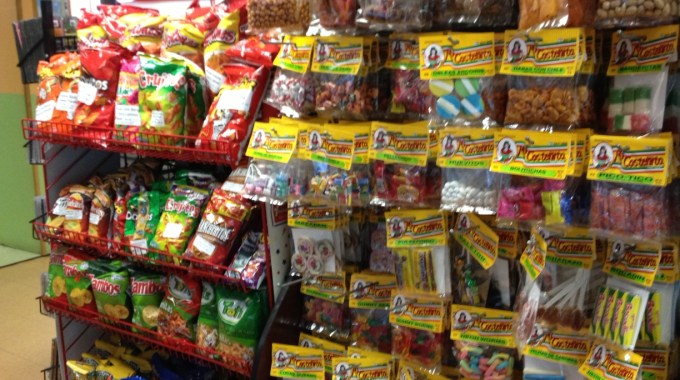 Shelves at Tienda y Taqueria Fiesta