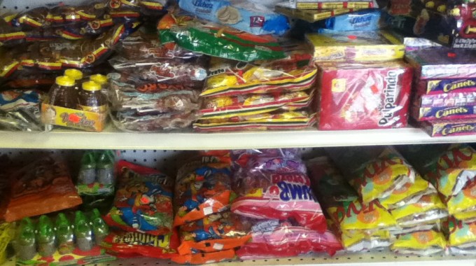 Shelves at Tienda y Taqueria Fiesta